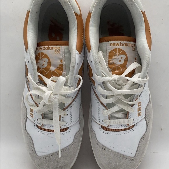 New Balance 550 Trainers White/Burnt Orange size 10 Y2K - Picture 3 of 7